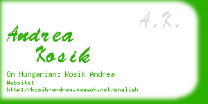 andrea kosik business card